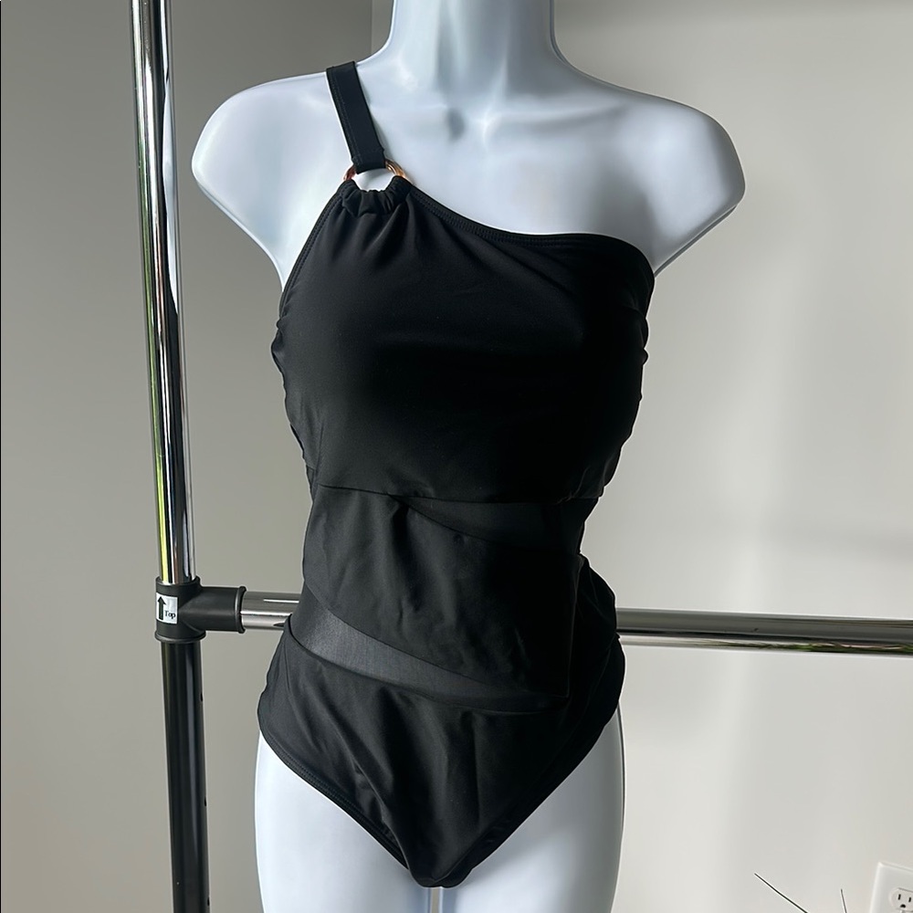 Sleek Black One-Piece Swimsuit NEW
